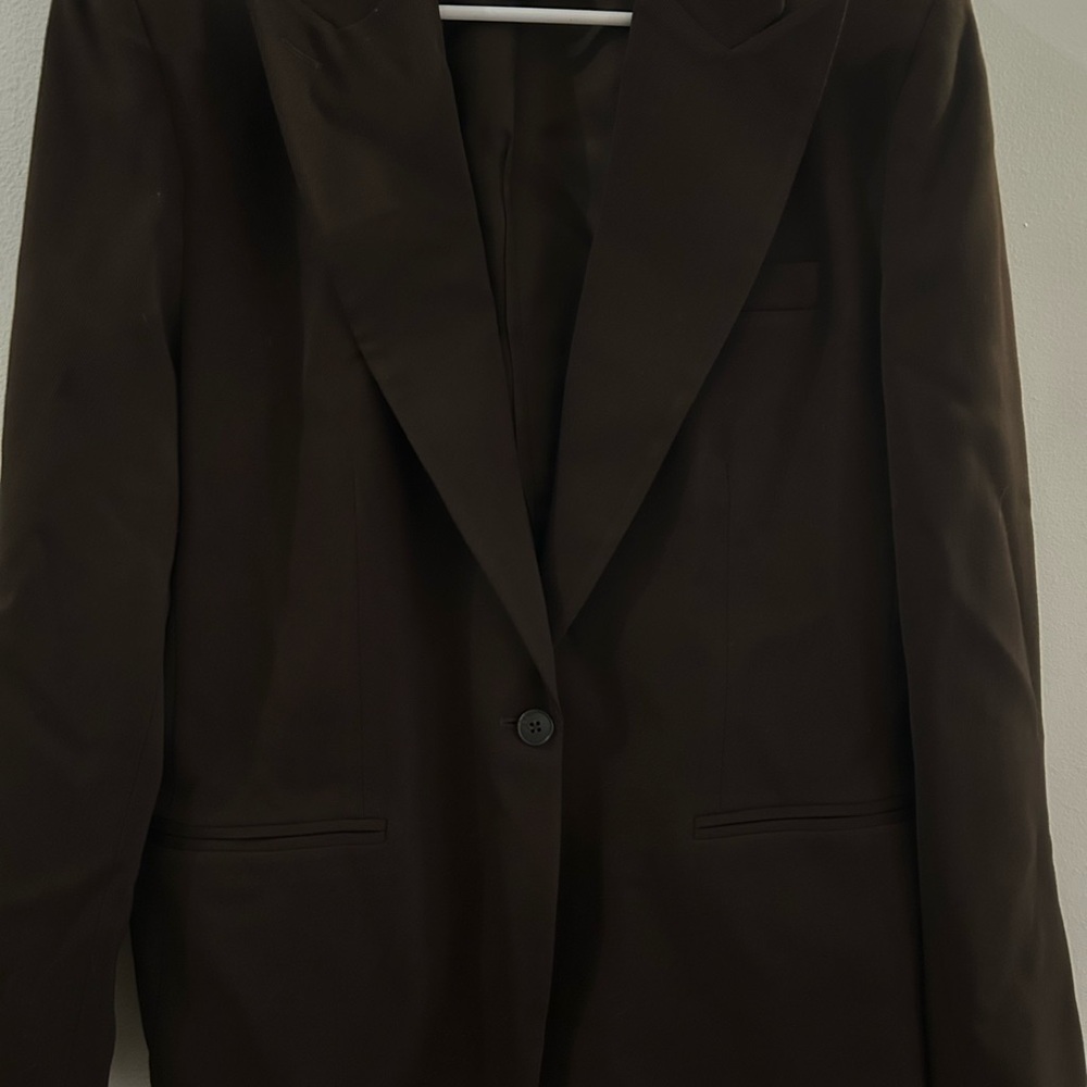 Lauren Ralph Lauren Women’s Chocolate Brown Wool Blazer Size 14 - Picture 2 of 7